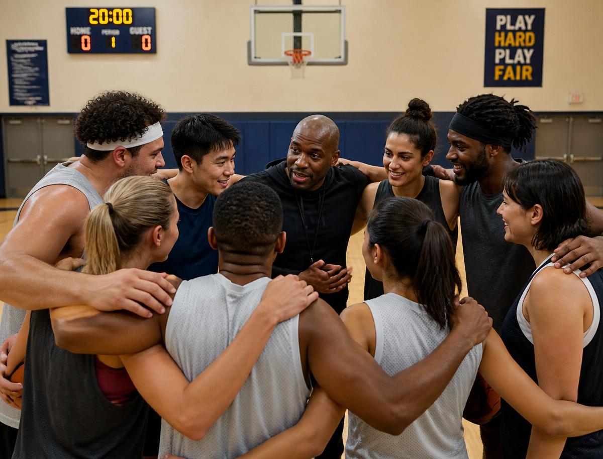 Team huddle